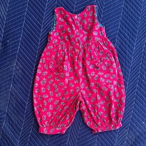 Floral Pink Kids Jumpsuit